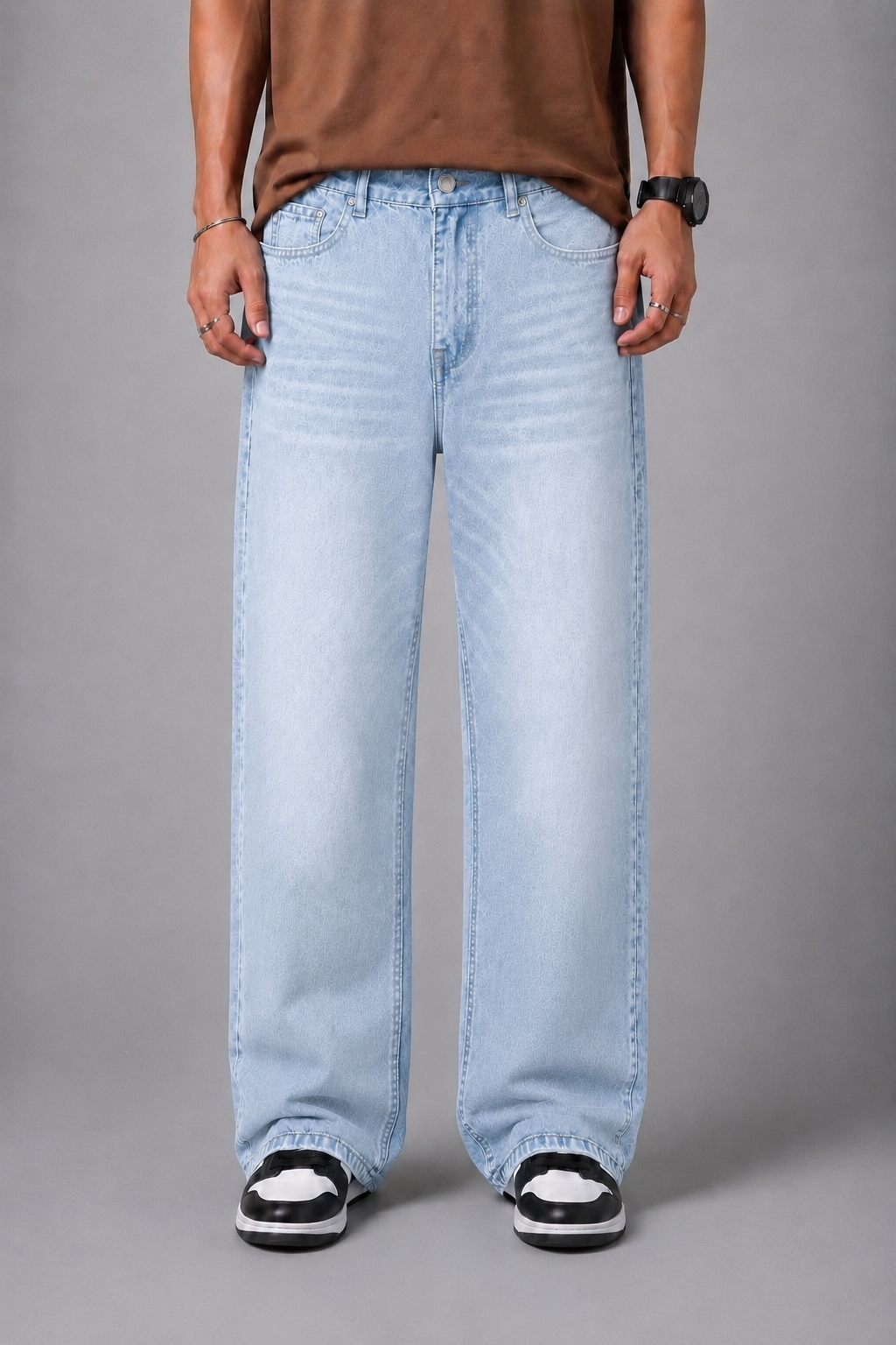Loose Fit Light Blue Denim