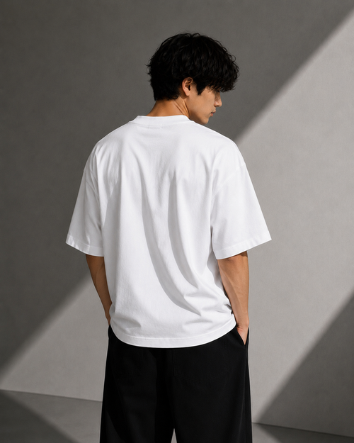 Ivory White | 240 GSM Korean Oversized T-Shirt