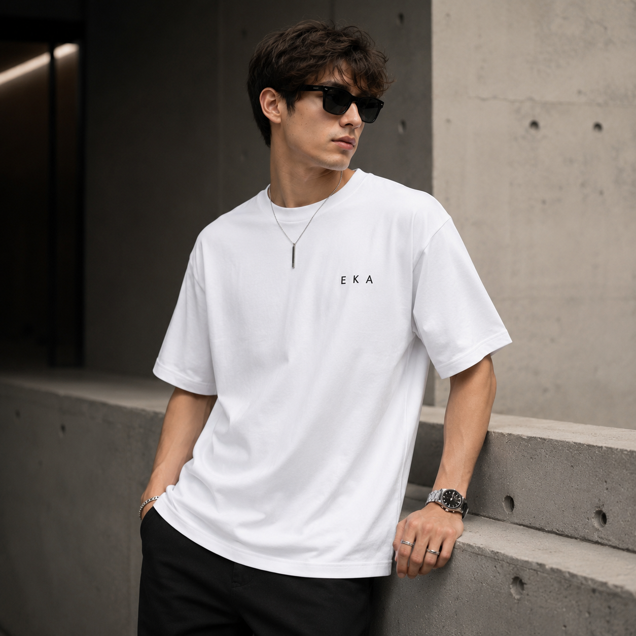 Ivory White | 240 GSM Korean Oversized T-Shirt
