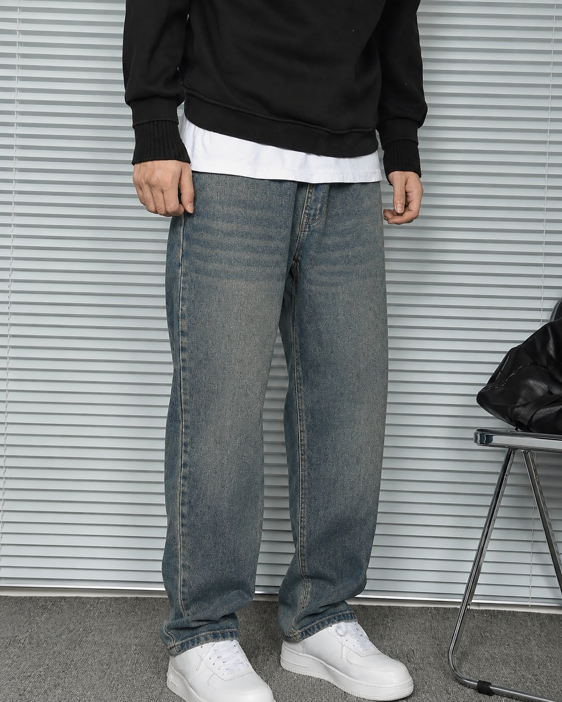 MOSCOW BLUE WIDE LEG JEANS ￼