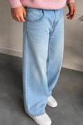 OCEAN BLUE WIDE LEG JEANS