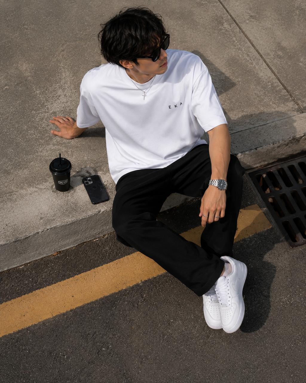 Ivory White | 240 GSM Korean Oversized T-Shirt